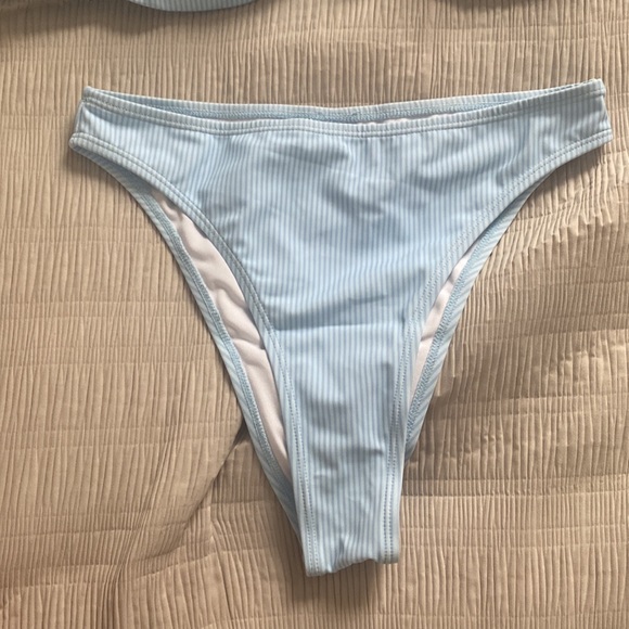 Shein Striped Ruffle High Waisted Bikini - Picture 5 of 6